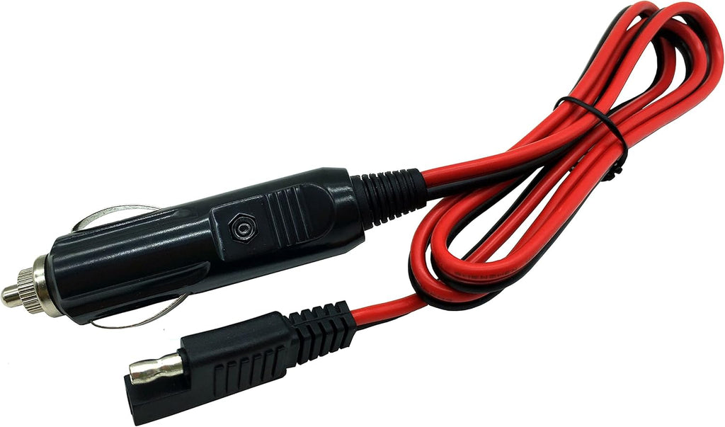 14AWG Cigarette Lighter to SAE Cable with 15A Fuse and LED Light S294