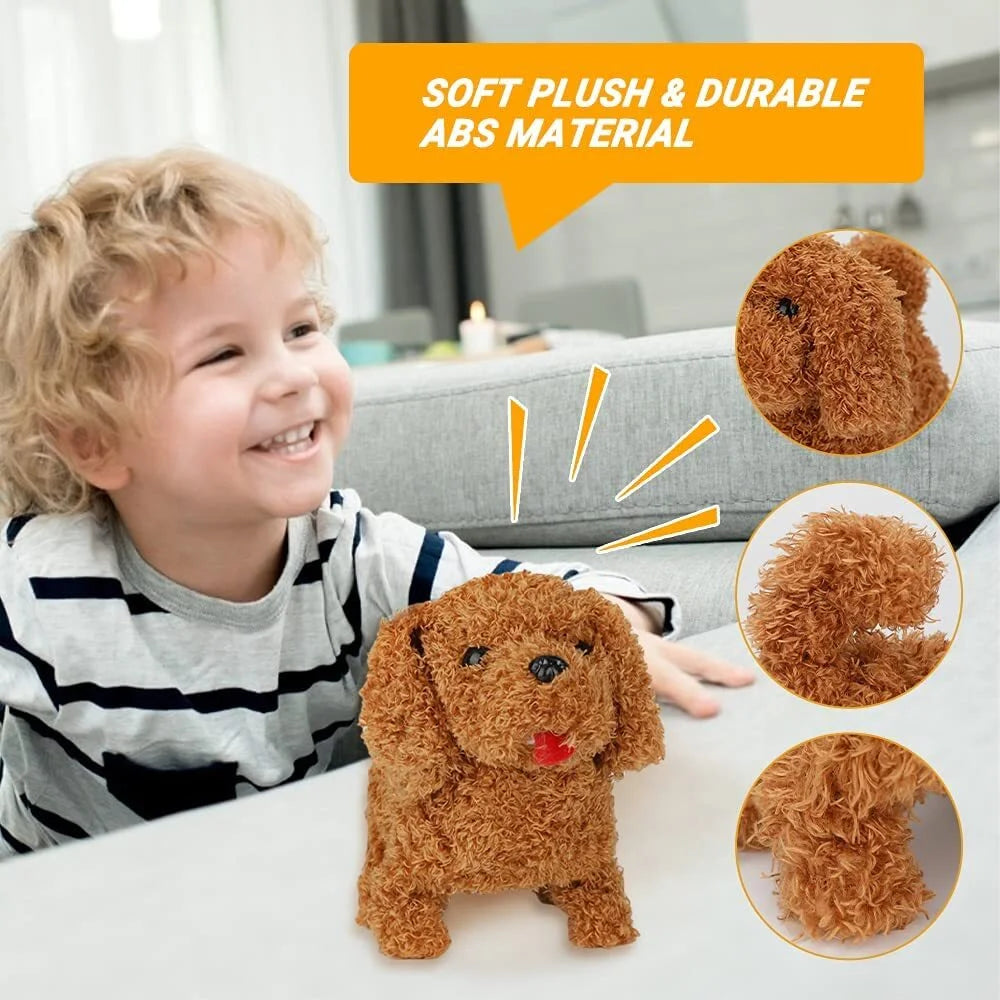 Electronic Plush Toy Dog with Tail Wagging, Walking and Barking Y873