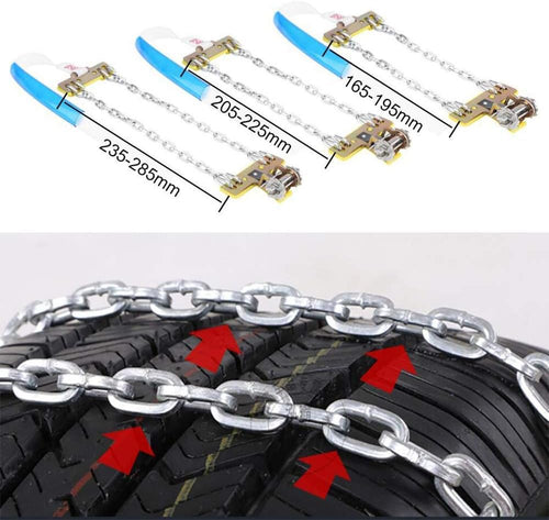 10 Packs Anti Slip Tire Chains with Thickened Manganese Steel D1236