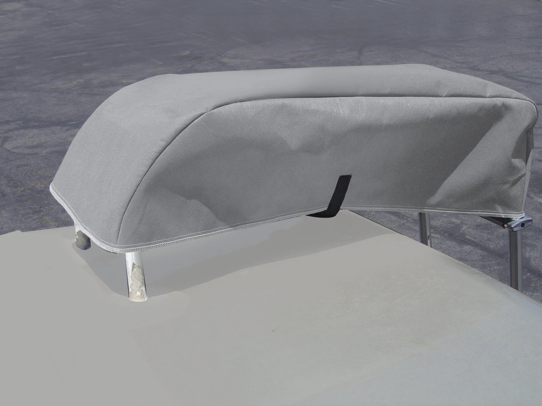 Gray/White Fifth Wheel Trailer Cover Q309