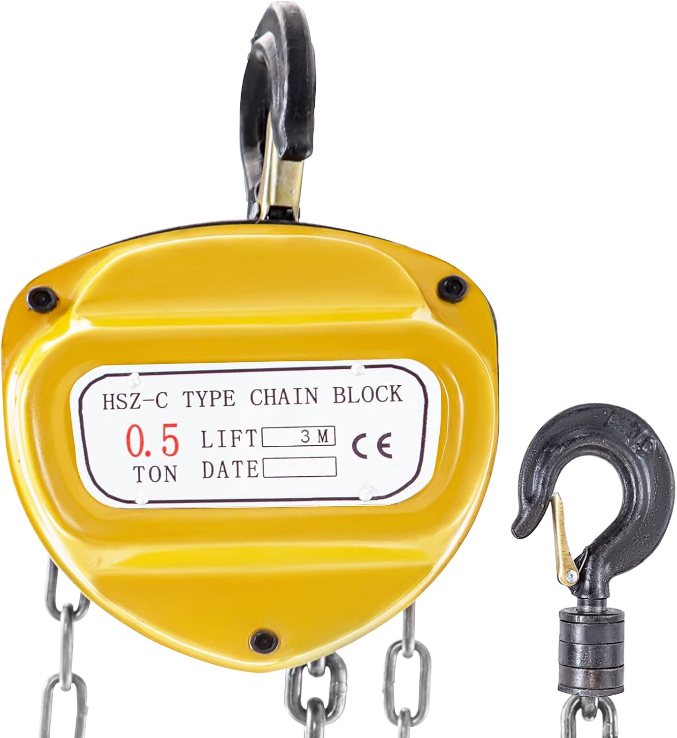 Chain Hoist 1100lbs 10ft Yellow Pack of 2 R94762
