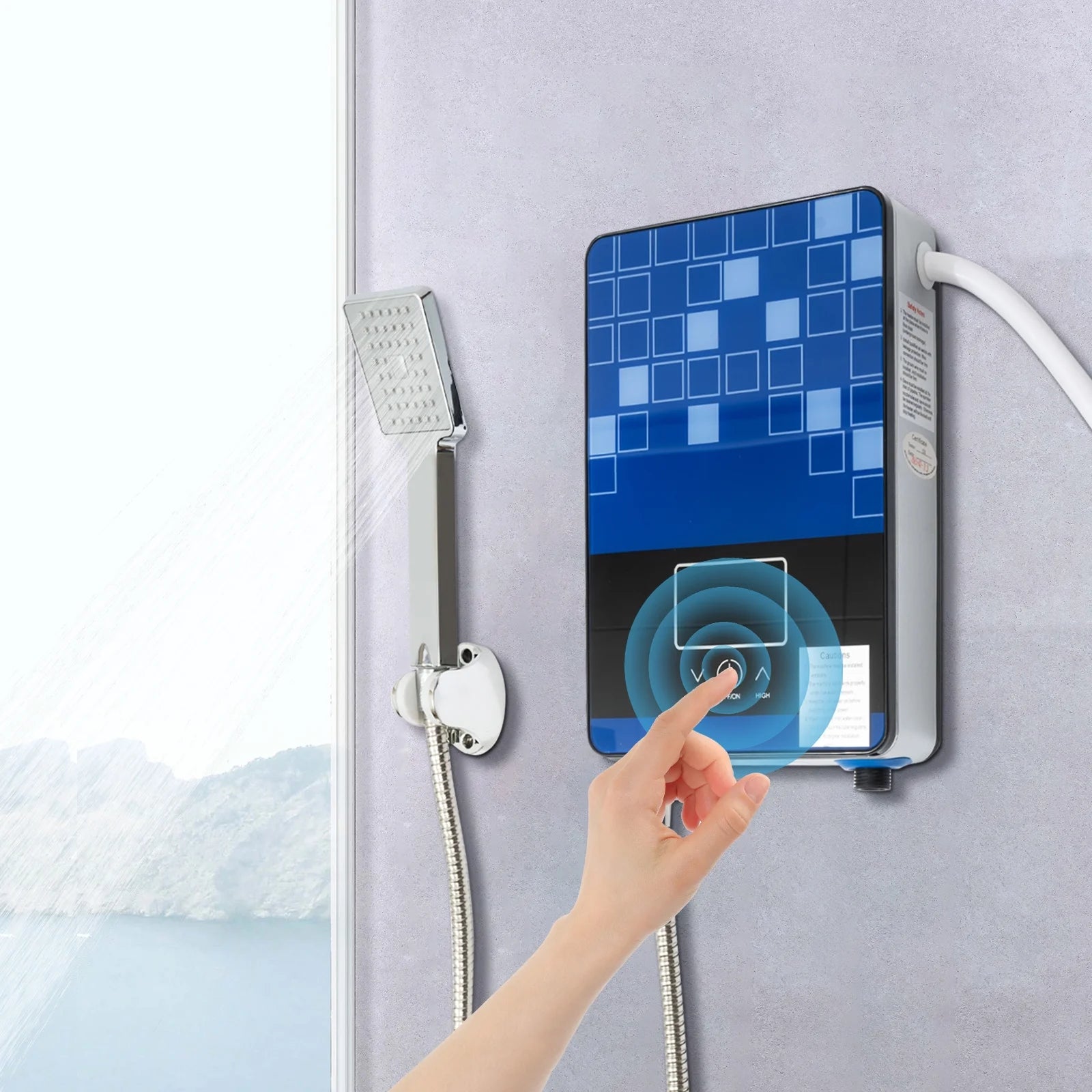 4.5KW Tankless Electric Water Heater with Shower Head E82987
