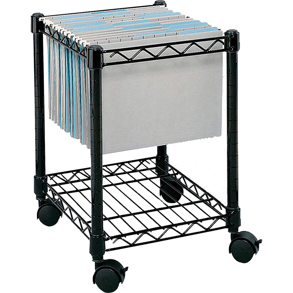 Black Steel Wire Mobile File Cart X841