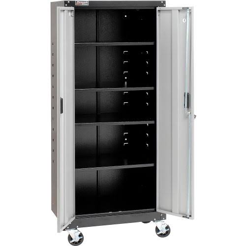 2 Door Tall Mobile Cabinet with 4 Shelves Y700822