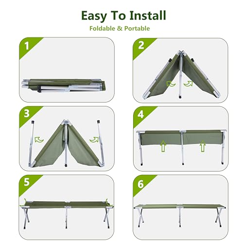 Folding Camping Cot with Carry Bag L123844