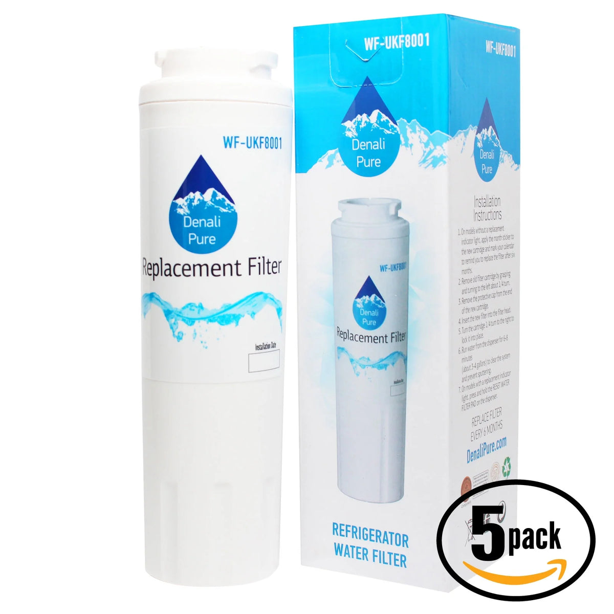 5-Pack Refrigerator Water Filter Cartridge N2711