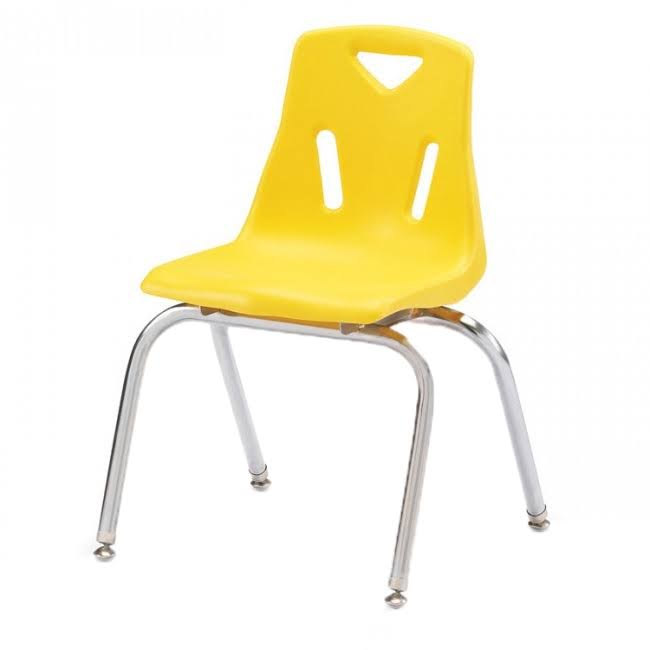 16x22 Stacking Chairs with Chrome-Plated Legs - Set of 6 H59713