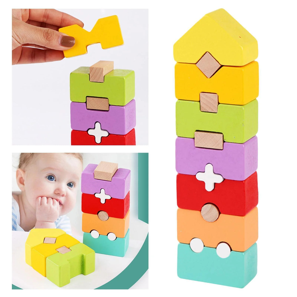 Rainbow Stacker Stacking Game Construction Toys Q174678