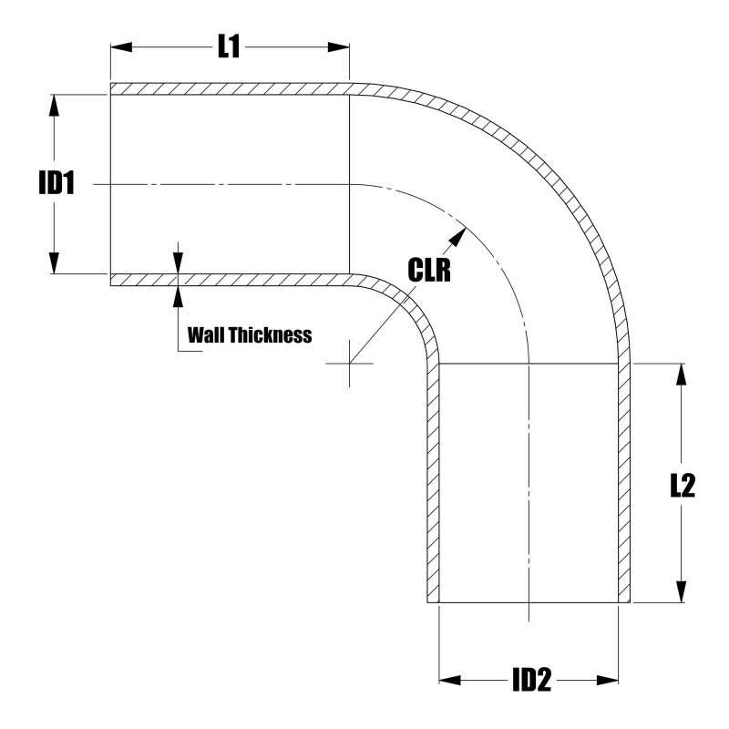 Black 90 Degree Silicone Elbow Coupler Hose D742993
