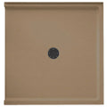 Swan Solid Surface 38-in x 37-in Shower Base with Center Drain in Barley O5639
