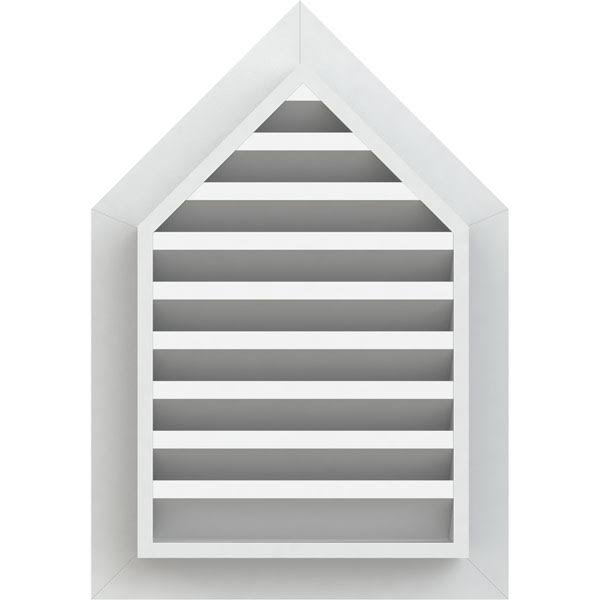 Peaked Top Gable Vent, PVC, 16 inch x 20 inch J720452