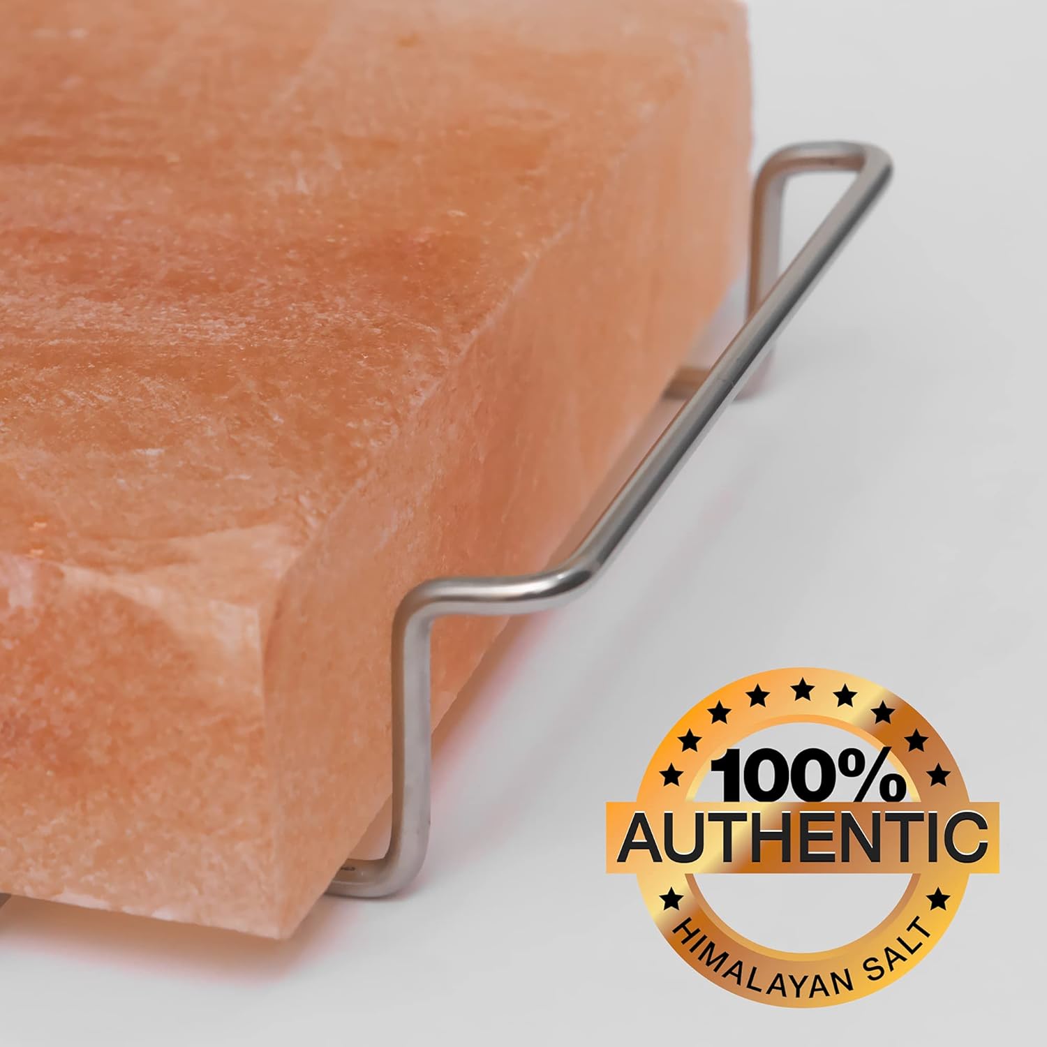 Himalayan Salt Block with Stainless Steel Holder Q303