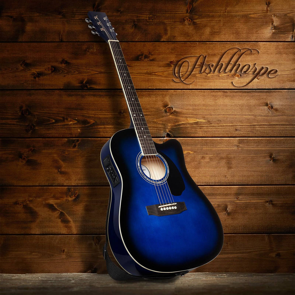 Brown Cutaway Acoustic-Electric Guitar Package H942