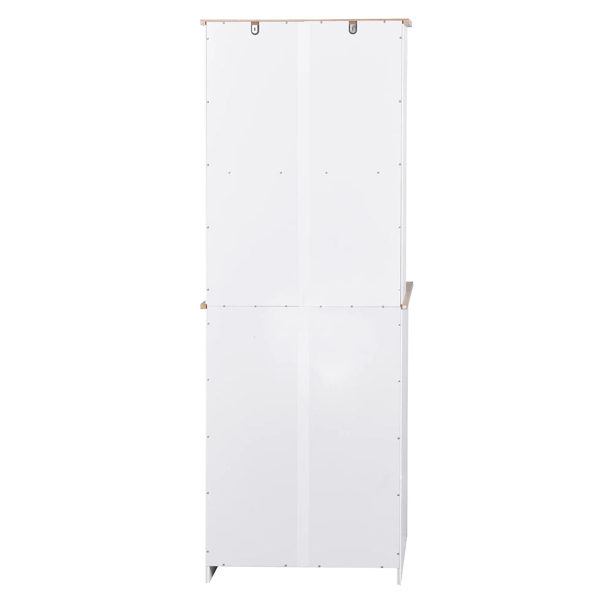 White Tall Wooden Kitchen Cabinet with 2 Drawers Y72880