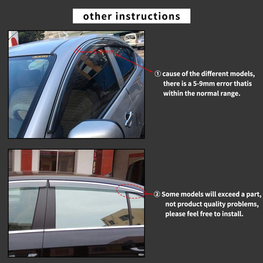 Smoke Tape-On Side Window Deflectors F89566