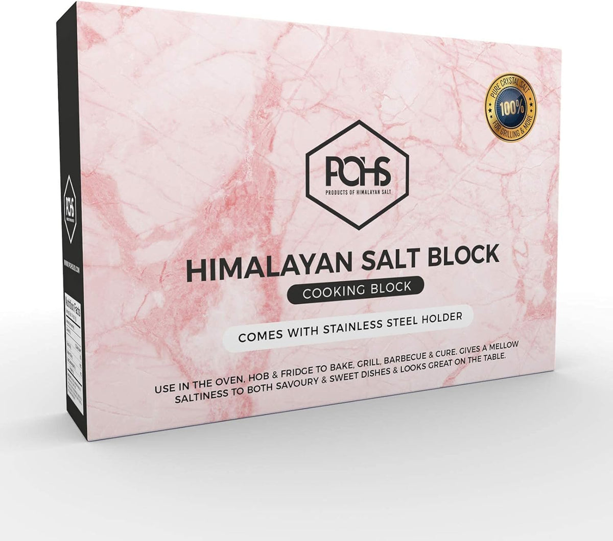 Himalayan Salt Block with Stainless Steel Holder Q303