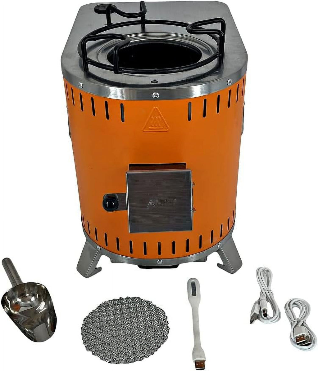 Portable Camp Stove With Built-In Electricity Generator E7593