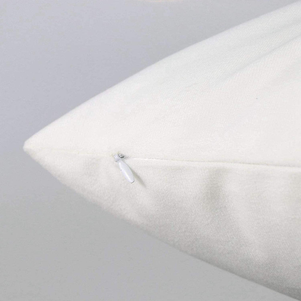 Set of 4 White Black 18x18 Inch Throw Pillow Covers V4930
