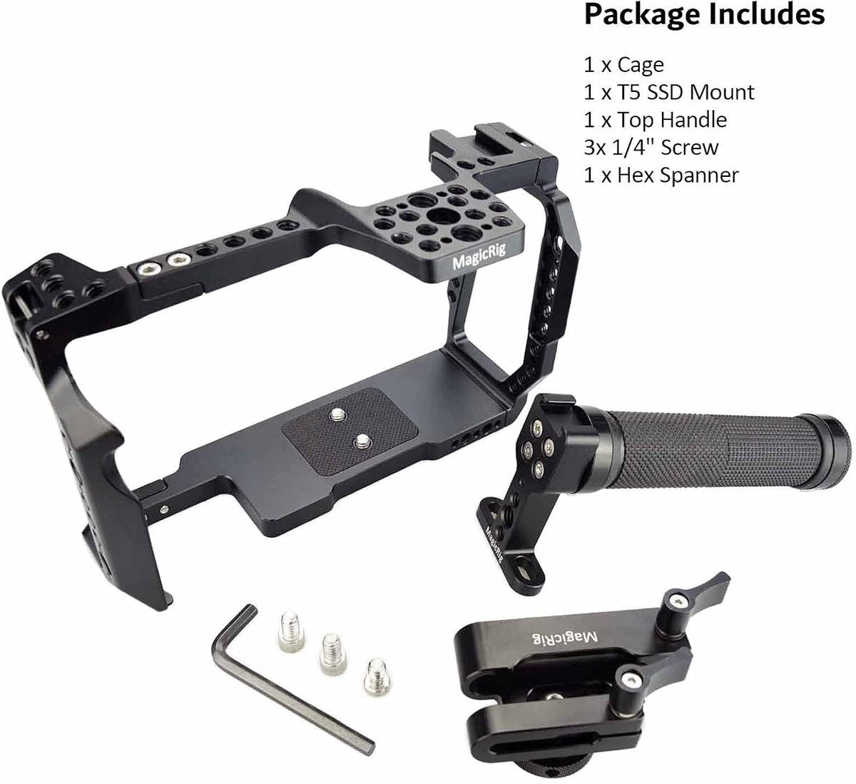 Camera Cage Kit with Top Handle and T5 SSD Mount E358