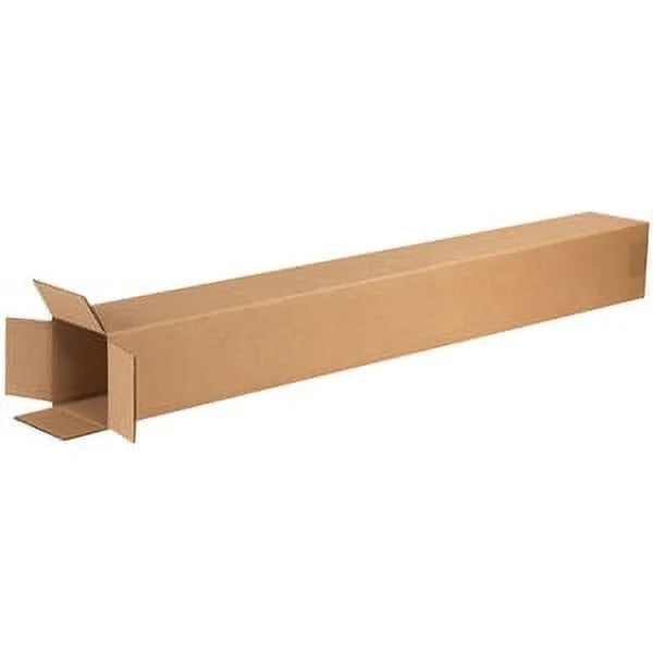 Tall Corrugated Boxes 4x4x40 Kraft 25 Bundle H2517