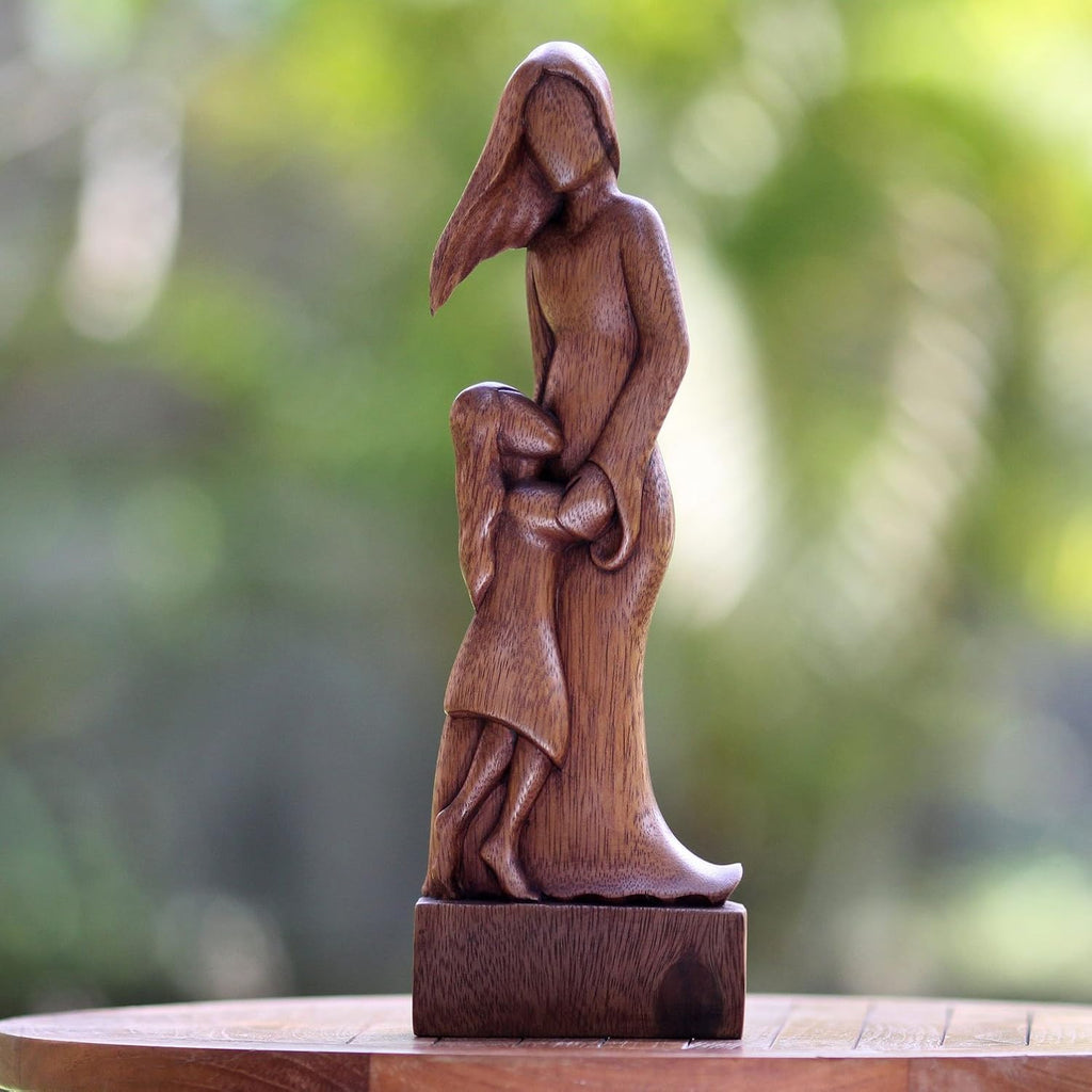 Brown Natural Grain Wood Sculpture J429