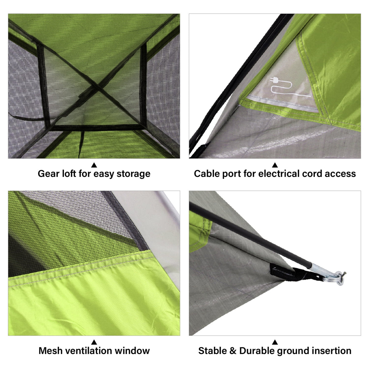 3 Person Dome Tent Ultralight Camping Tent with Carrying Bag Waterproof Green E843