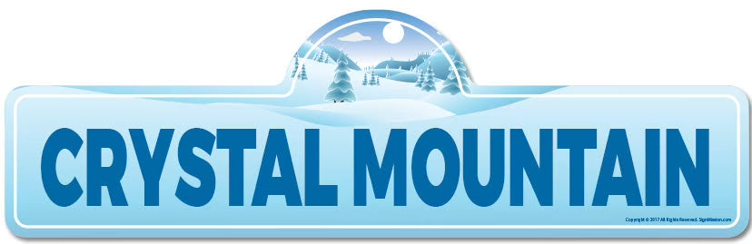 Street Sign Ski Décor U379