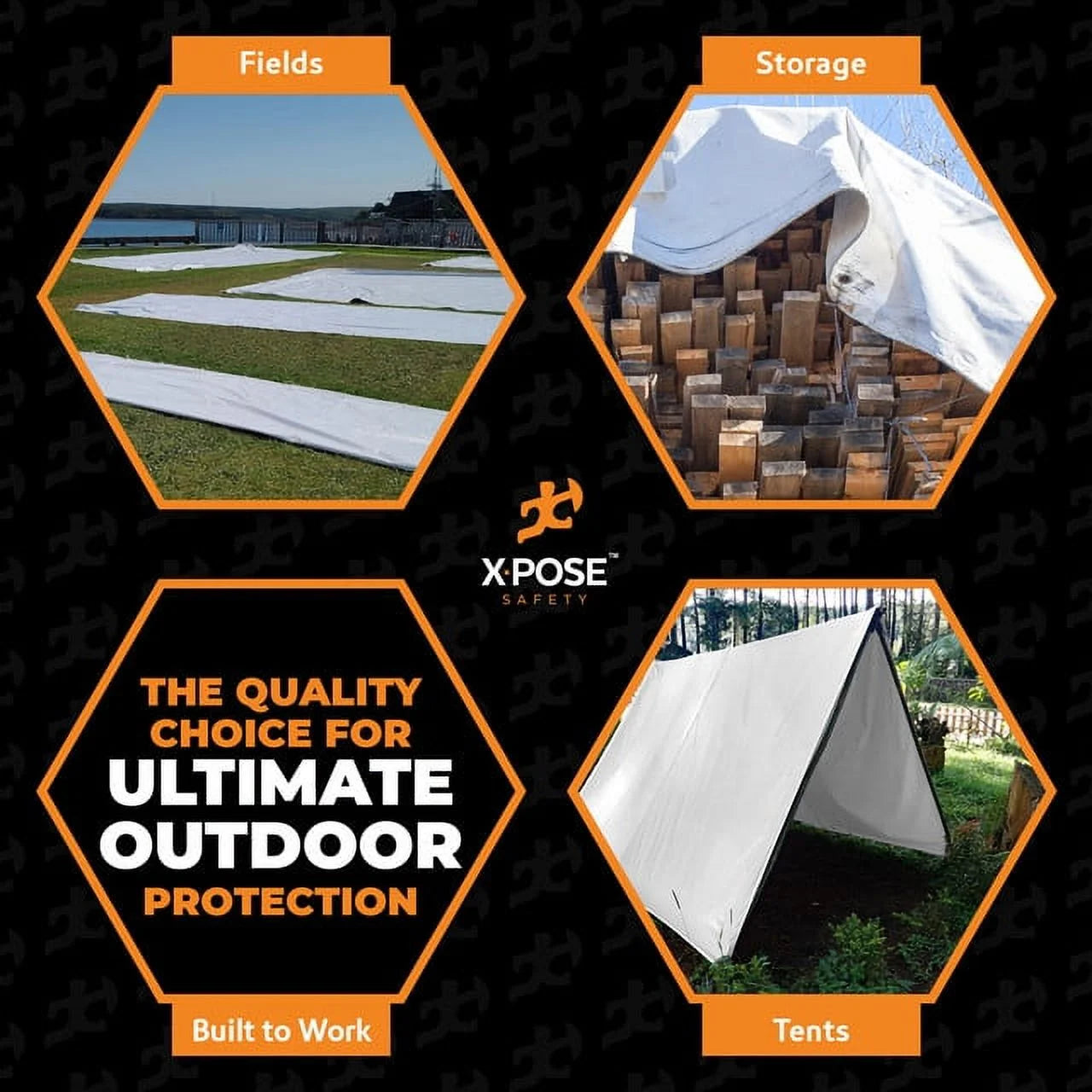White Poly Tarp 10' x 30' Waterproof 12 Mil Polyethylene S508