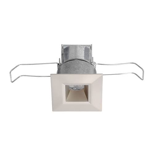 Satin Nickel Mini LED Square Downlight 2700K Flood Beam Spread D280