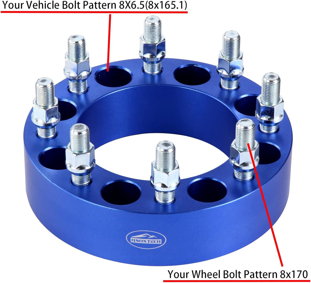 8x6.5 to 8x170 Forged Wheel Adapters 4pcs 2 inch K974