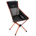 Black High Back Lightweight Camp Chair with Headrest and Carry Case H2964