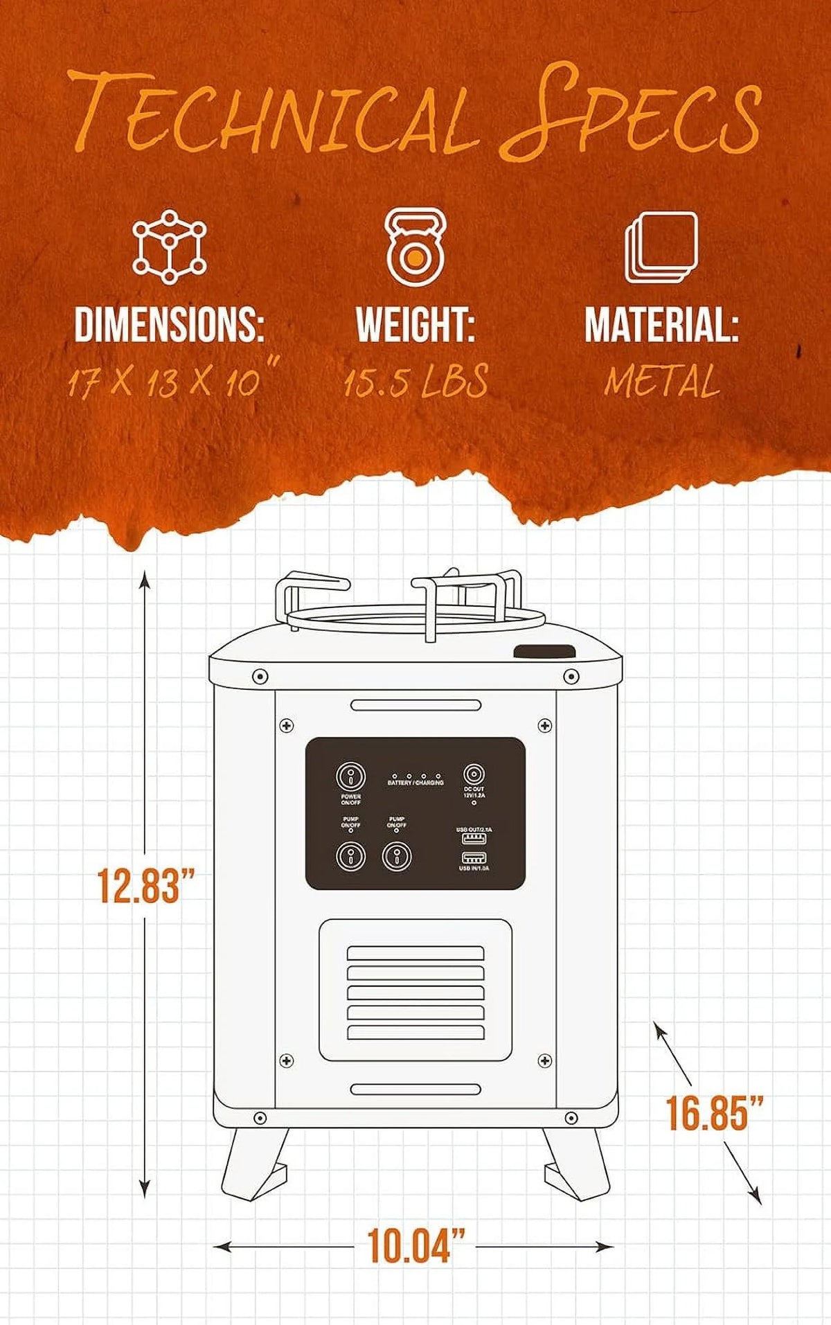 Portable Camp Stove With Built-In Electricity Generator E7593