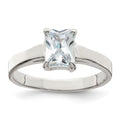 Emerald Cut Cubic Zirconia Engagement Ring Size 7 I883864