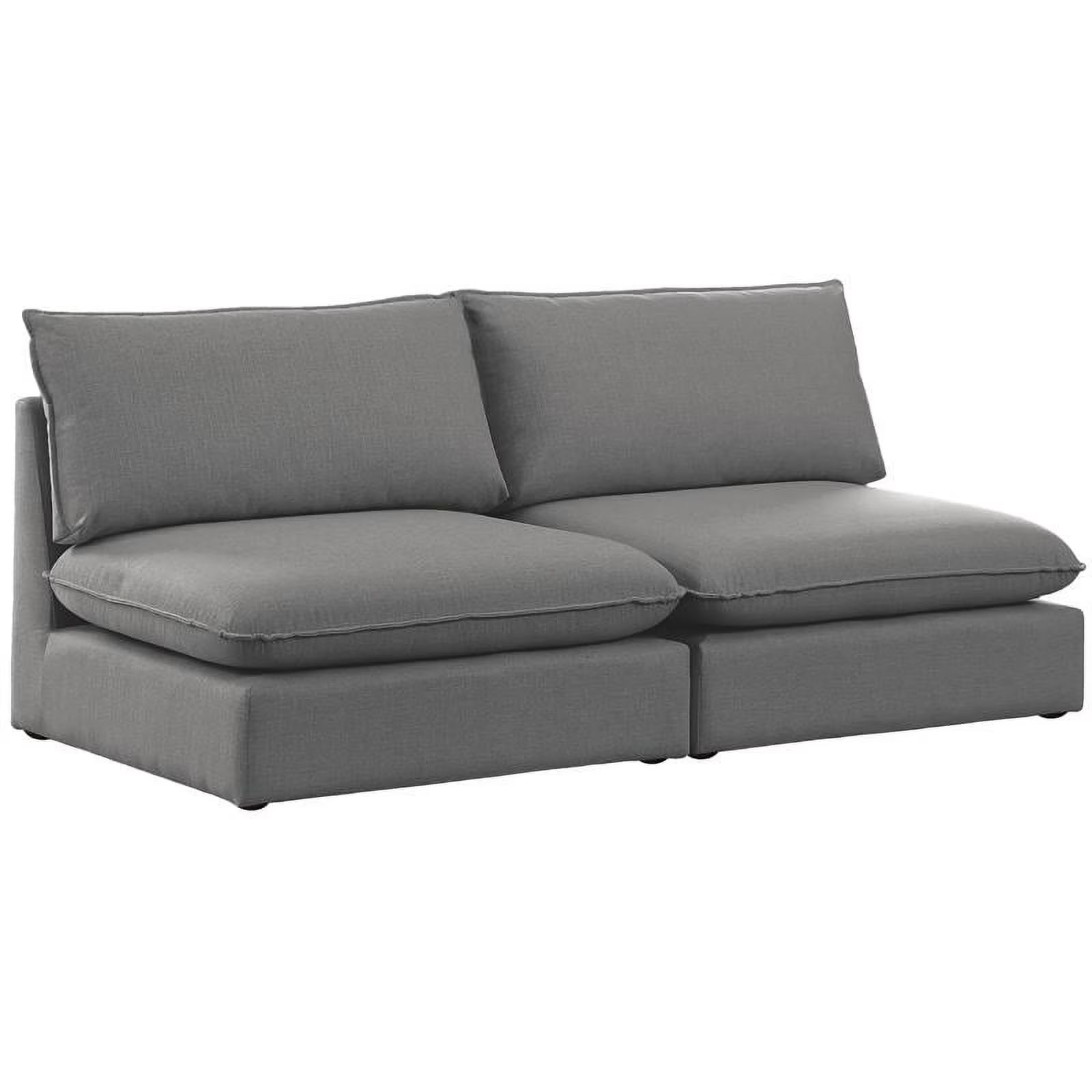 Grey Linen Textured Modular Sofa Y380272