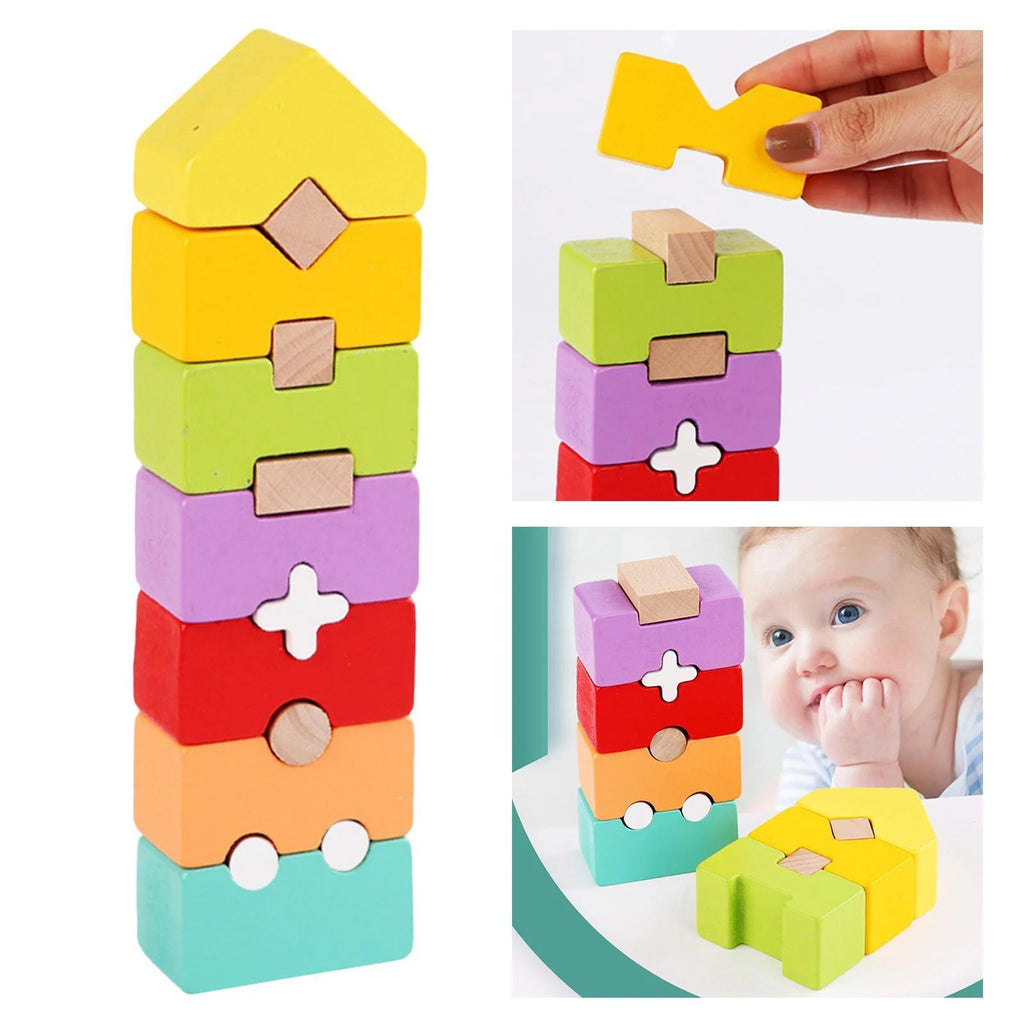 Rainbow Stacker Stacking Game Construction Toys Q174678