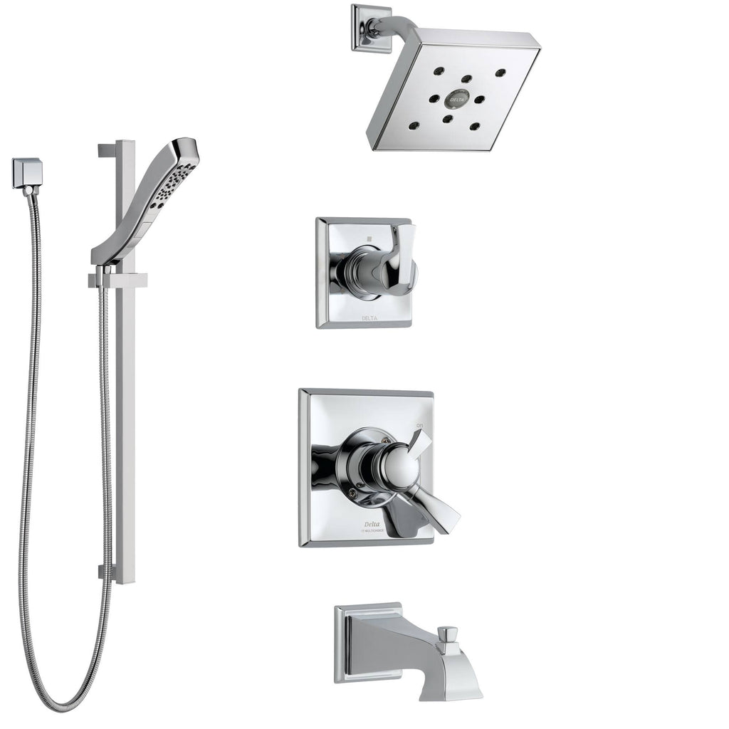 Chrome Finish Tub and Shower System W8617