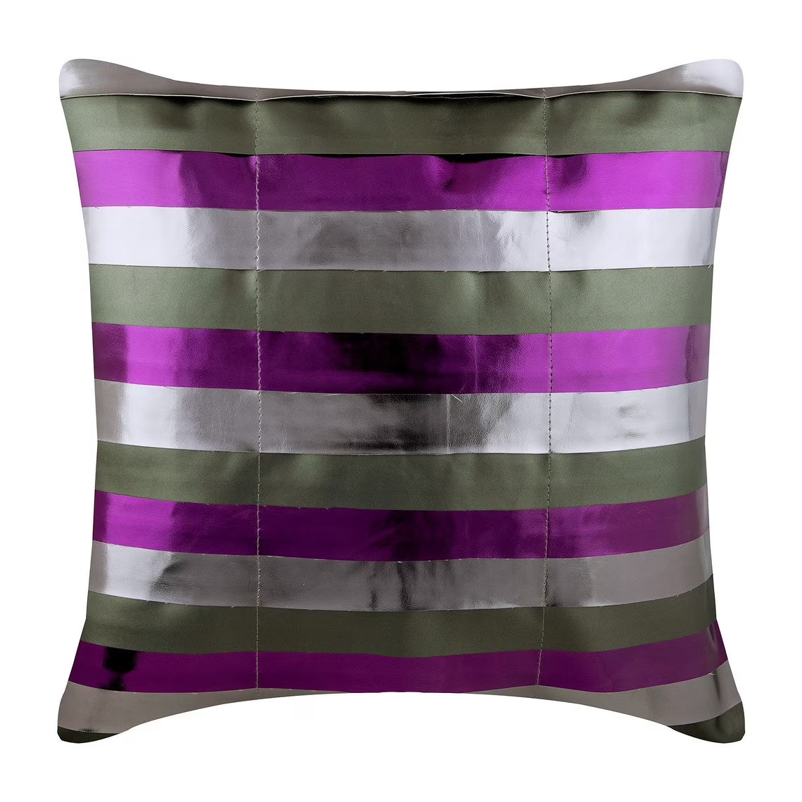 Purple Faux Leather Throw Pillow Covers Pack of 2 18x18 inch S6104
