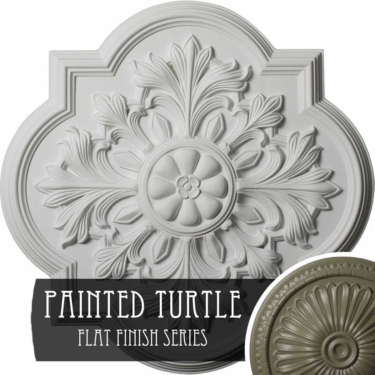 20 inch x 1 3/4 inch Hand-Painted Ceiling Medallion P370686