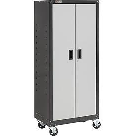 2 Door Tall Mobile Cabinet with 4 Shelves Y700822
