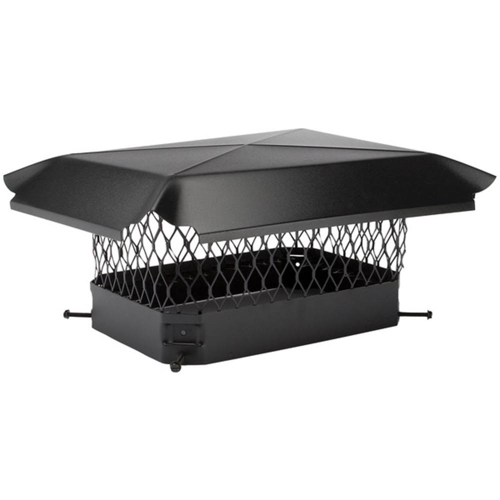 Black Galvanized-Steel Bolt-On Chimney Cap R818664