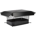 Black Galvanized-Steel Bolt-On Chimney Cap R818664