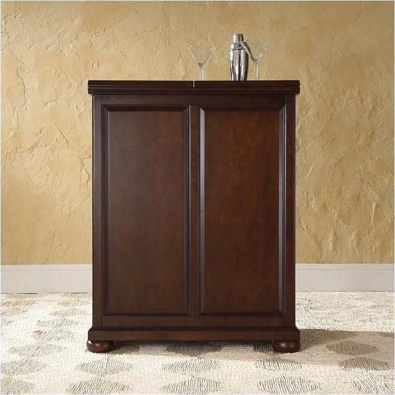 Expandable Home Bar Cabinet in Vintage Mahogany W9135