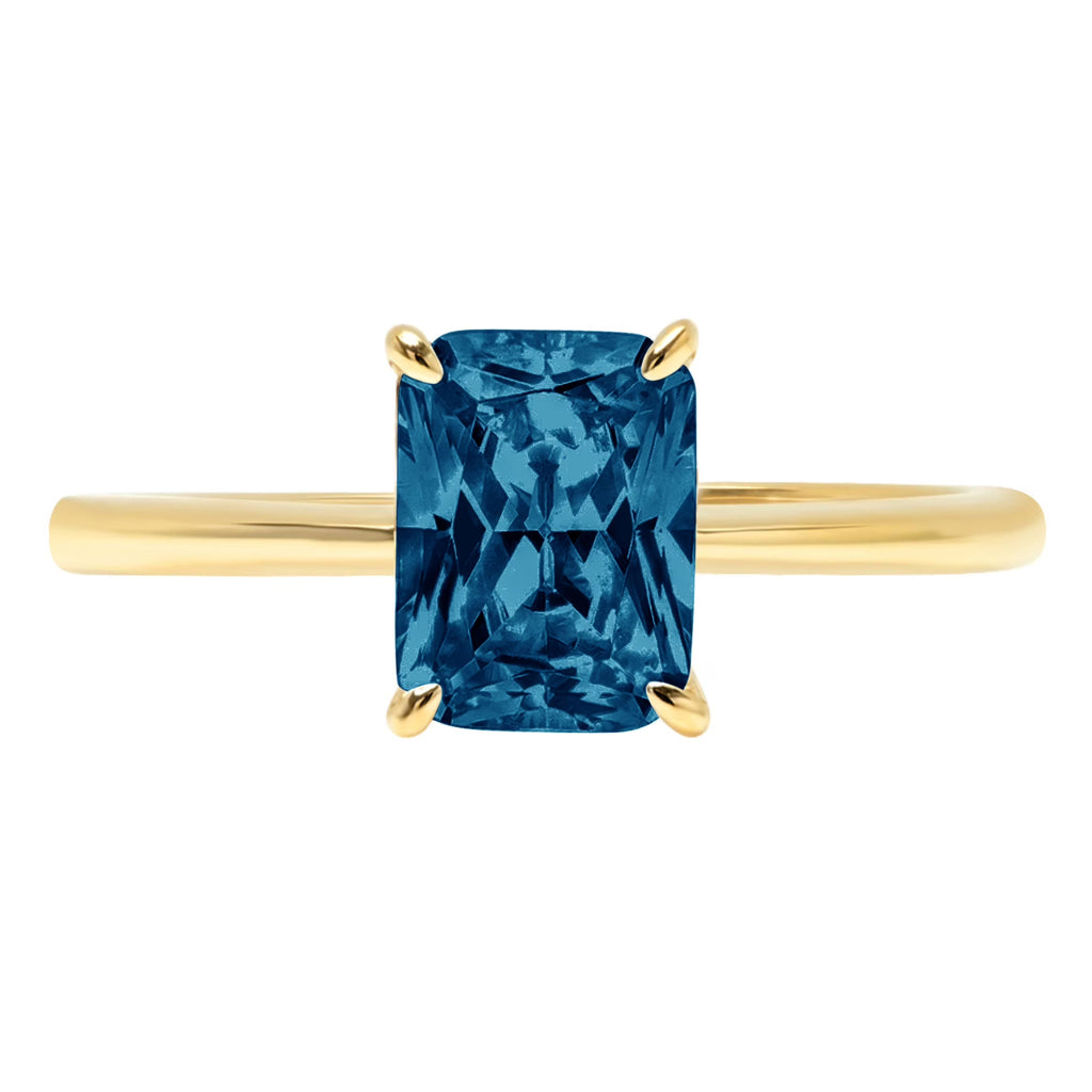 18K Yellow Gold Solitaire Ring M424