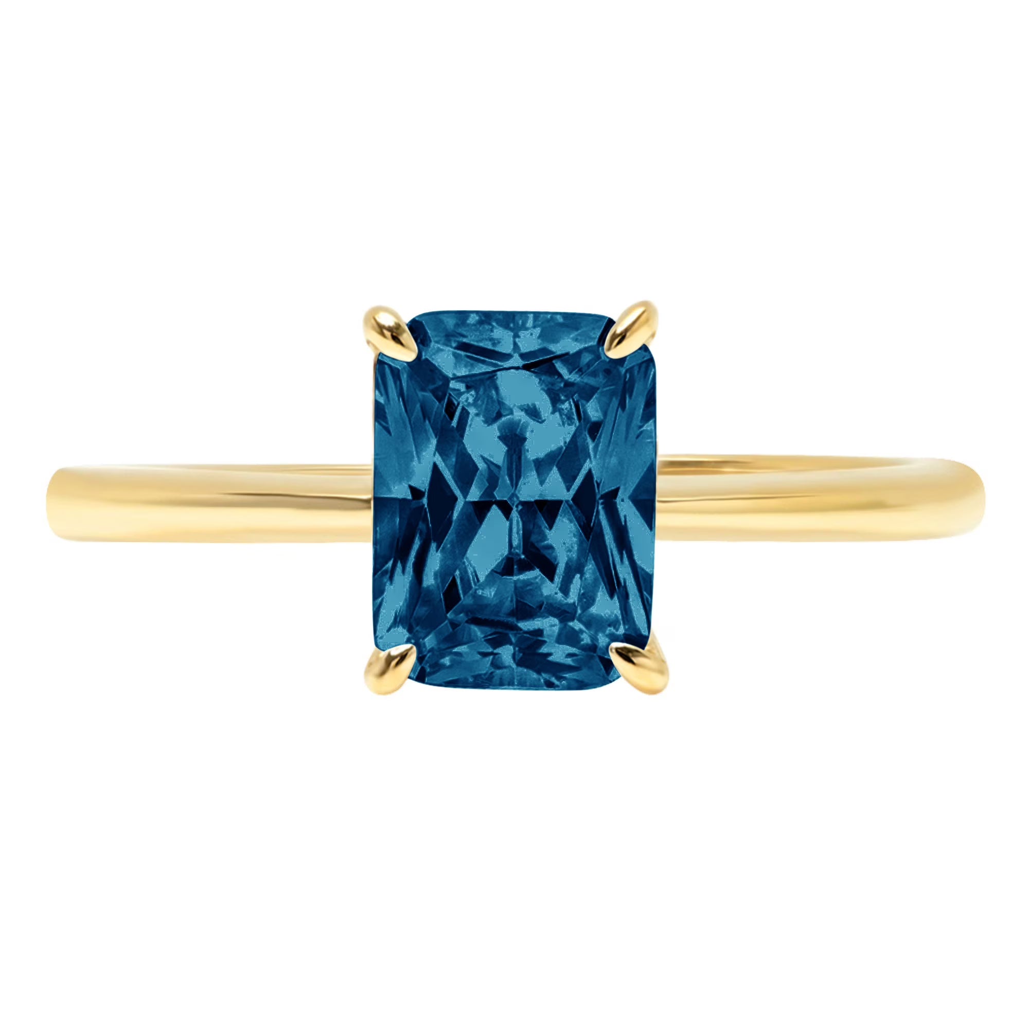 18K Yellow Gold Solitaire Ring M424