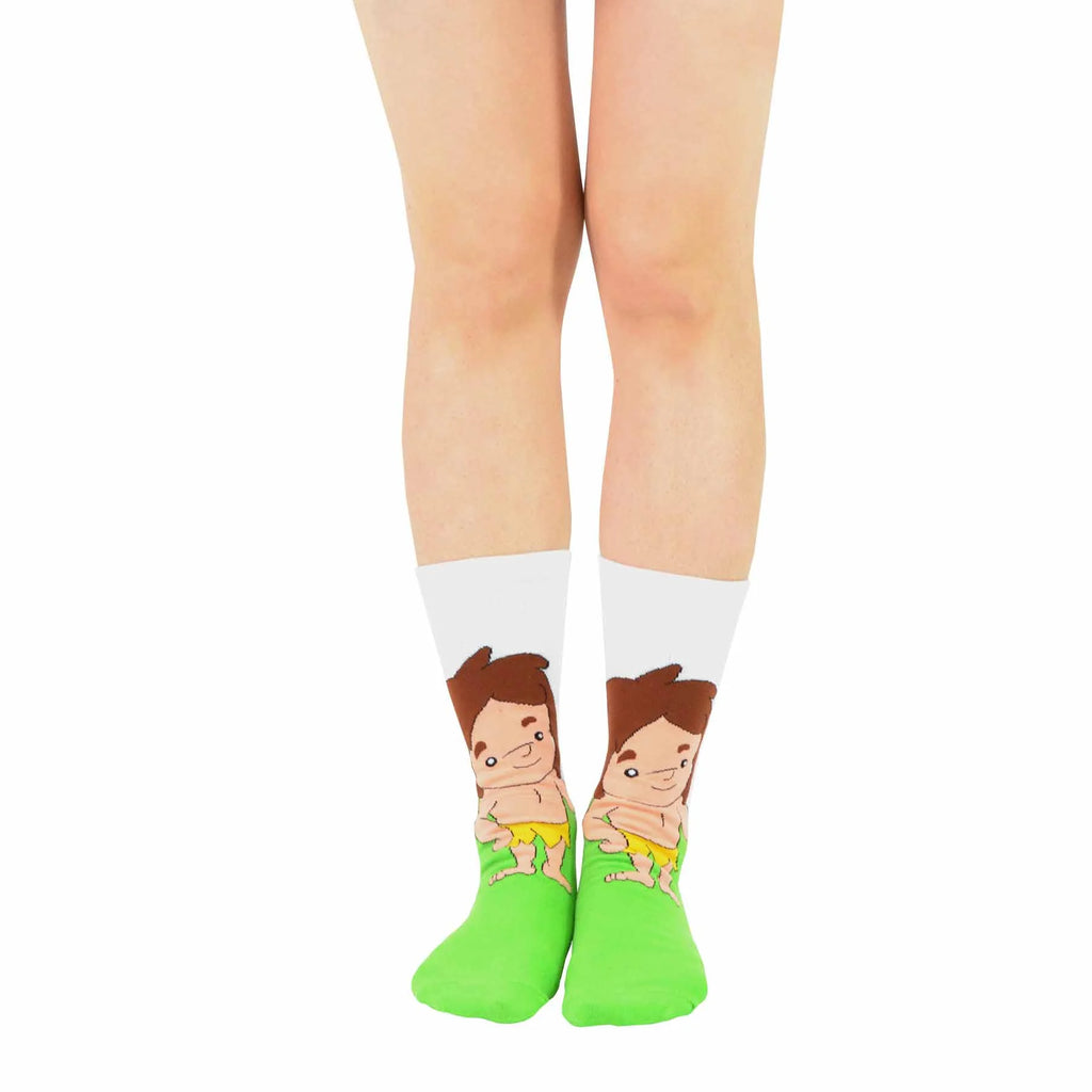 6 Pair Cartoon Safari Animal Crew Socks Z75514