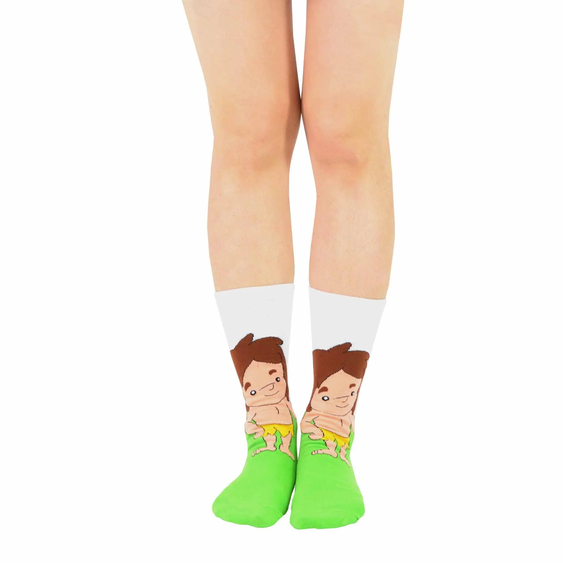 6 Pair Cartoon Safari Animal Crew Socks Z75514