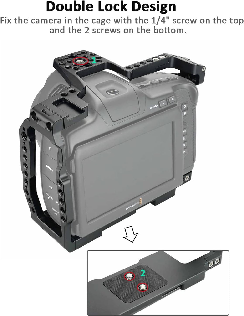Camera Cage Kit with Top Handle and T5 SSD Mount E358