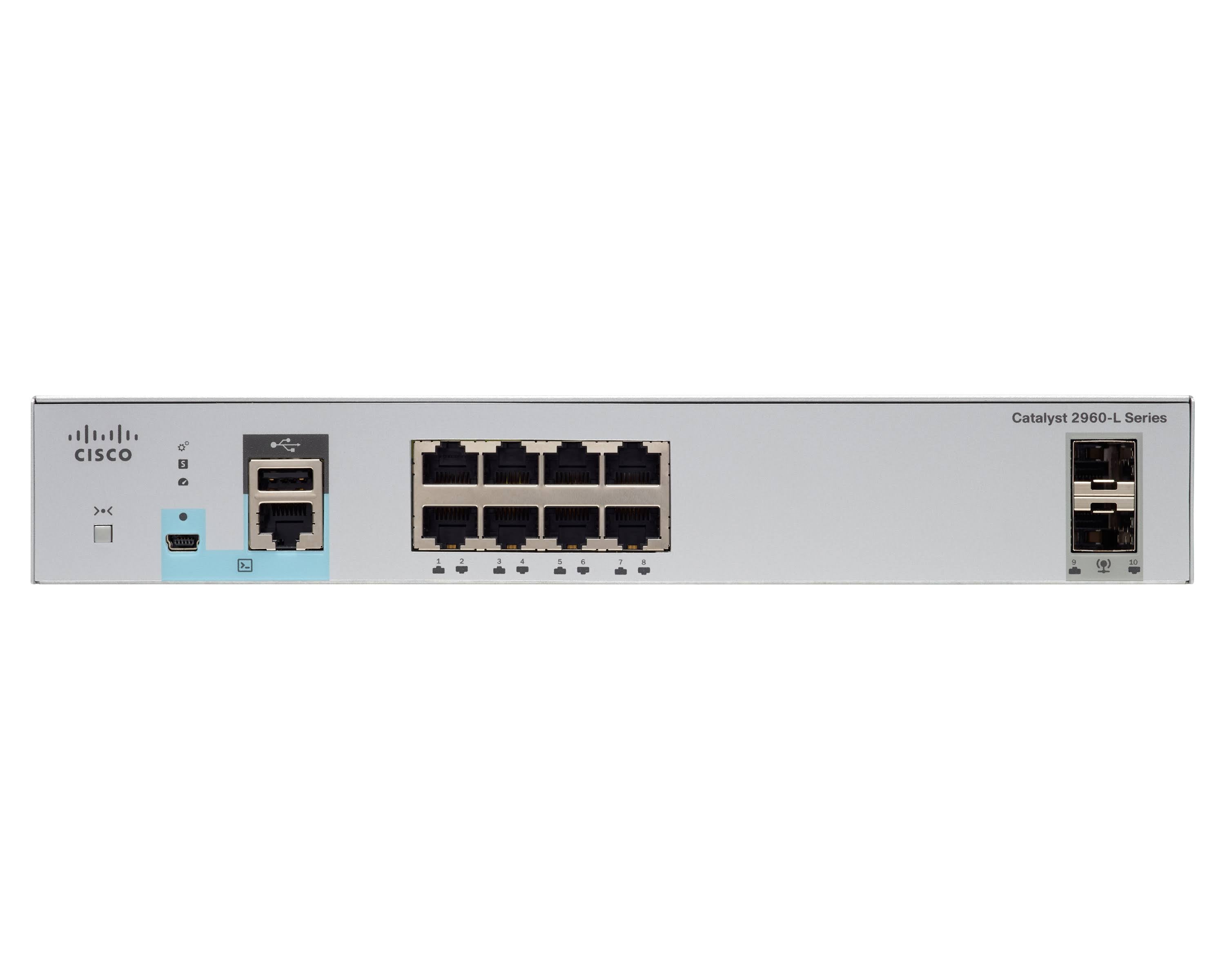 Managed Switch 8 Ethernet Ports 2 Gigabit SFP Uplink Ports D9938
