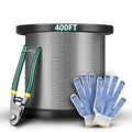1/8T316 Stainless Steel Cable with Cutter, 7x7 Strands Braided Steel Cable G174822