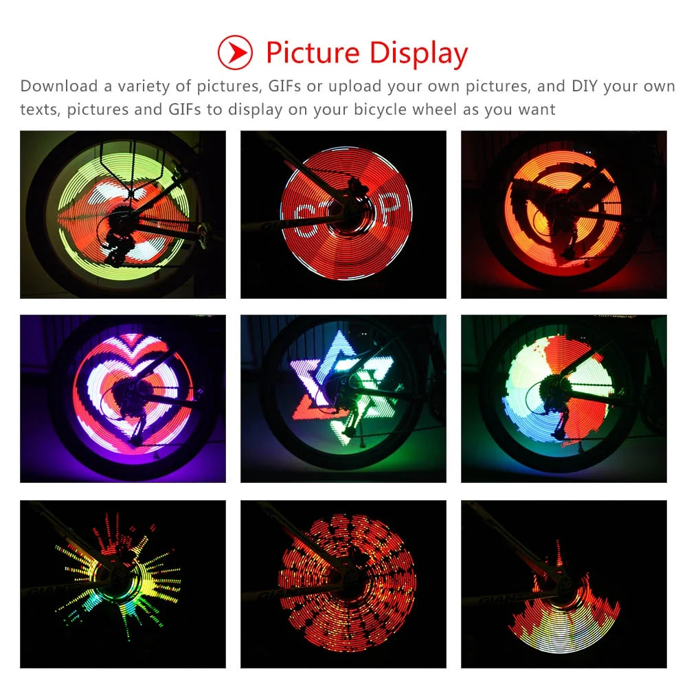 Rechargeable 64 LEDs Bike Spoke Wheel Lamp D973847